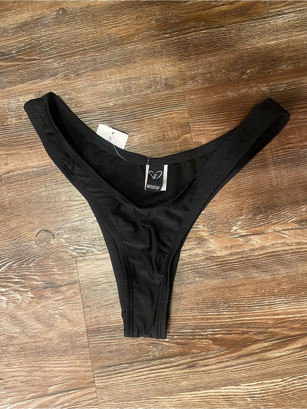 Windsor Black High-Cut Swim Bottom